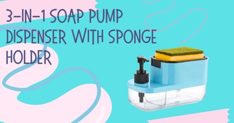 3 in 1 Soap Pump Dispenser with Sponge Holder