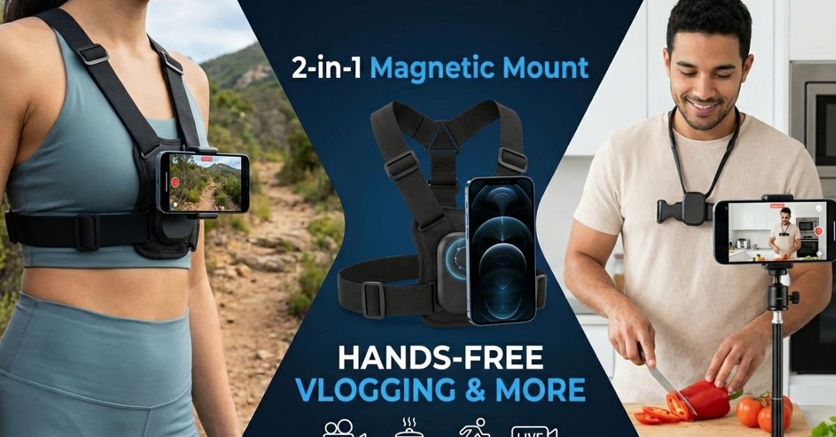 2-in-1 Magnetic Neck Phone Mount
